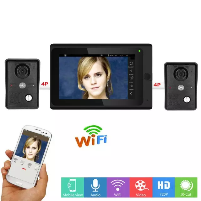 Home Security Doorbell Wired Wireless Video Phone Door Intercom APP Remote