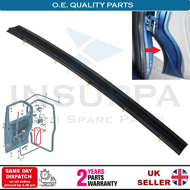 WHEEL ARCH SEAL Rubber With Clips Front Right Door For VW Transporter