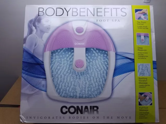 Conair Body Benefits Bubbling Toe Touch Foot Spa Massager