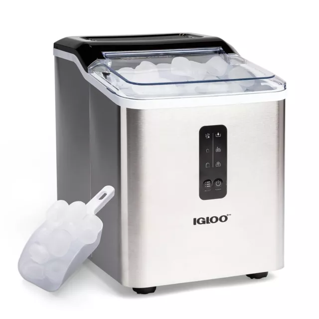 Igloo Automatic Ice Maker, Self- Cleaning, Countertop Size, 26 Pounds in 24 H...