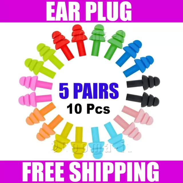 10 Ear Plugs Sleep Noise Cancelling Soft Foam Ear Plug for Sleep, Work or Study