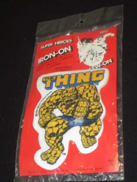 Comic book Super Heroes Iron-on Sew-on The Thing 1980 Patch New Factor Sealed