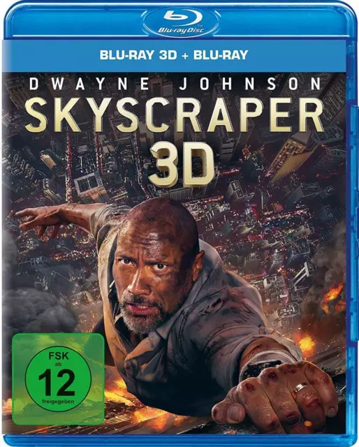 SKYSCRAPER (Dwayne Johnson) Blu-ray 3D + Blu-ray Disc NEU+OVP