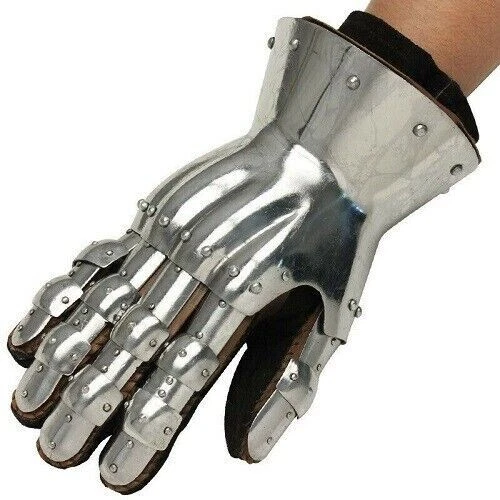 Medievale Rinascimento Autentico 14th Secolo Riproduzione Metallo Guanto Armor