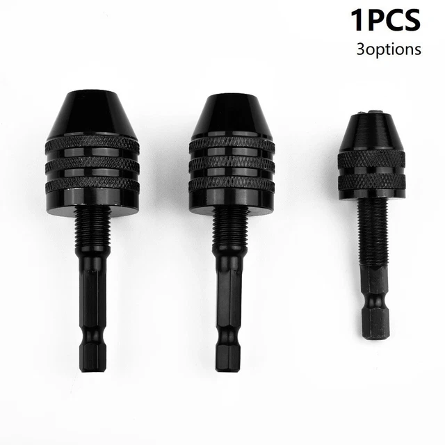 "Efficiently Switch between Bits with Keyless Chuck and 1/4" Hex Shank Adapter"
