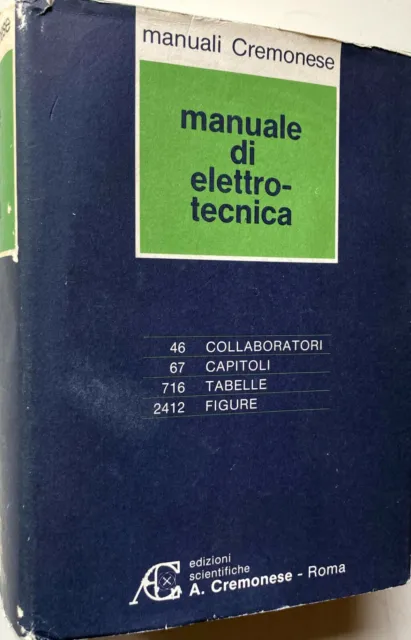 Aa.vv. Manuale Di Elettrotecnica Edizioni Scientifiche A. Cremonese 1978