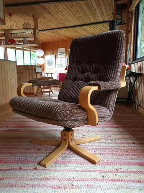 Chair Vintage Swivel Chair Retro Easy Chair 60er Göte Moebler Danish 70er 27