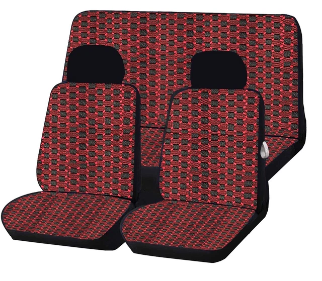 Coprisedili Auto Per Fiat 600 - Policotone, Ricamo Nome, Set Completo Anteriore/posteriore