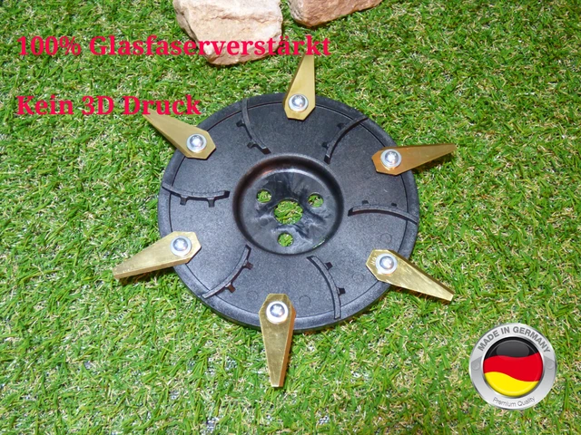 Messerteller + 6 Klingen Für Einhell Freelexo Cam 350/500/600 Plus – Nur Für Sechskant-Halterung, Aus PA6 + Edelstahl