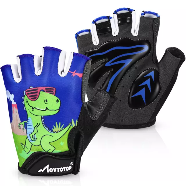 MOVTOTOP 1 Pair Children's Riding Gloves Non-Slip and Breathable Fingerless