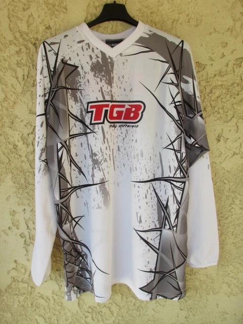 Maillot KENNY TGB blanc manches longues shirt trikot jersey XL