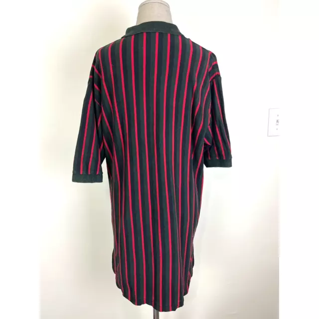 VINTAGE RALPH LAUREN Polo Green Black and Red Verticle Striped Men's ...