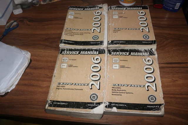 2006 gm factory service manuals CK8PU truck silverado siera denali 4 vols