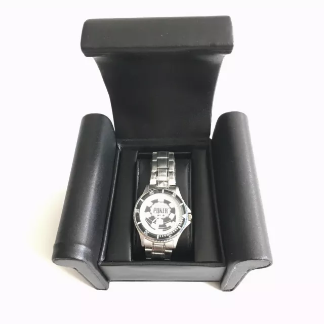 World Series of Poker Sweda Stainless Water Resistant Quartz Wrist Watch