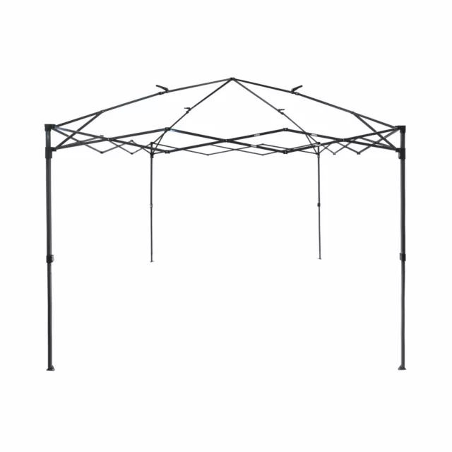 Cadre de pavillon pliant 3x3 m en acier tente fête pour jardin sac de transport