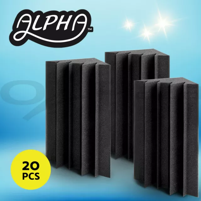 Alpha 20pcs Studio Acoustic Foam Corner Bass Trap Sound Absorption Treatment