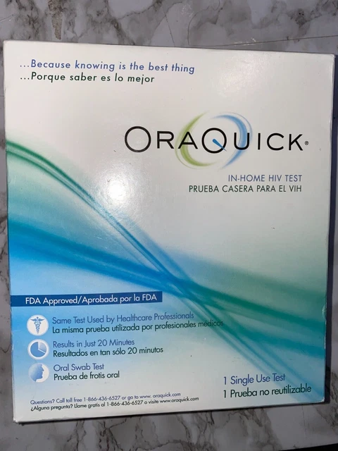 *Expiración NOV 30, 2023 * Prueba casera de primeros auxilios Oraquick EverReady para el VIH NUEVO EN CAJA