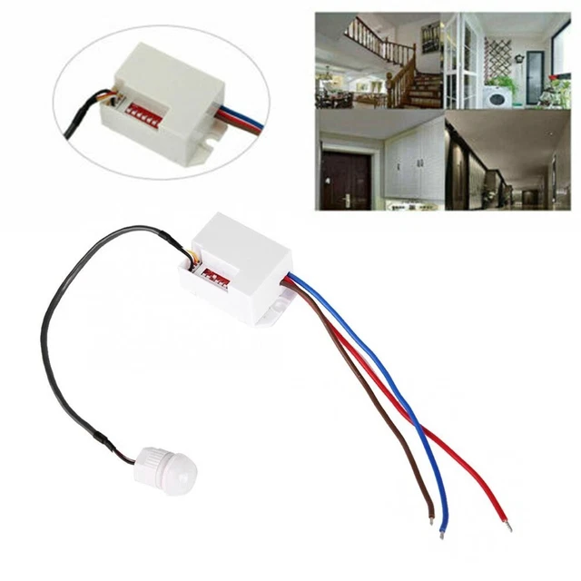 Detector Sensor PIR Duradero Techo IP20 Mini Empotrado 360° 50/60Hz 6m