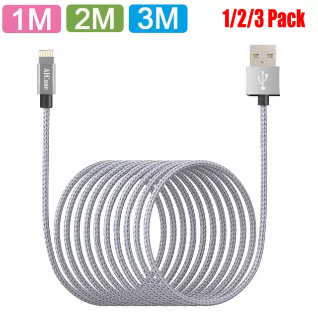 iPhone Charging Cable Braided USB Charger for Apple iPhone 14 13 12 Pro Max 8 7
