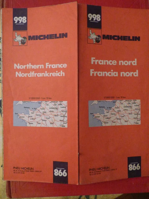 Carte Routière Michelin N°998 Nord De La France - édition 1979