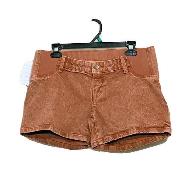 Ingrid and Isabel MATERNITY Shorts -Size 2 - Orange, Denim, Stretchy.