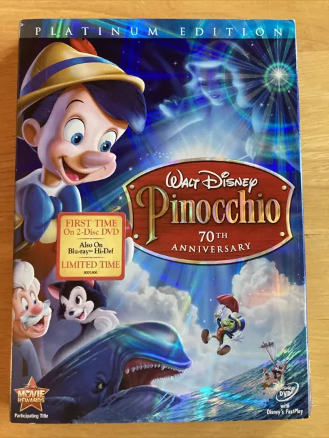 Walt Disney Pinocchio 70th Anniversary DvD