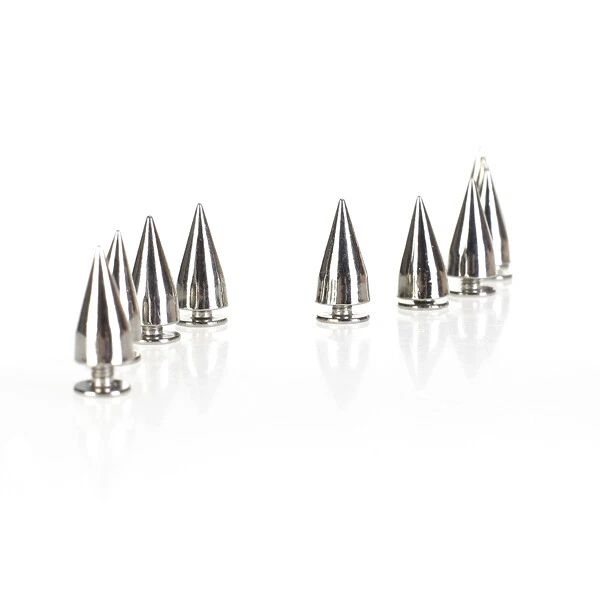 10 piezas Cone Spikes Screw Fixed Tachs para hágalo usted mismo Craft Leathercraft