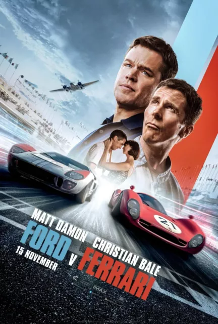 LE MANS 66 - Affiche de Cinéma - Poster du Film - Ford VS Ferrari - Matt Damon