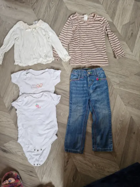 Baby Girls Small Bundle Of Autumn/Winter Clothes Age 18-24 Mths By M&S, H&M