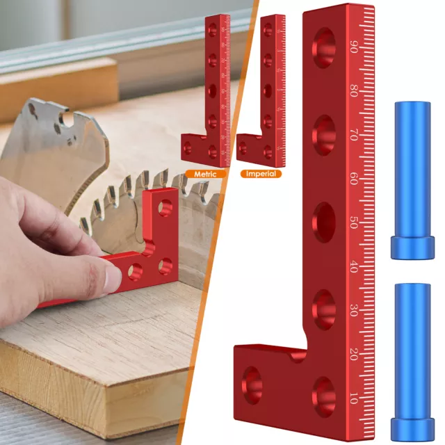 Small Square Center Finder Tool Aluminum Alloy Mini Square Ruler Precise beiyl