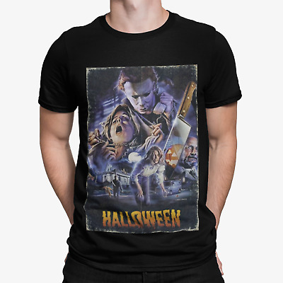 Halloween Group T-shirt - Movie poster 80s Horror film retro  gift TV Funny