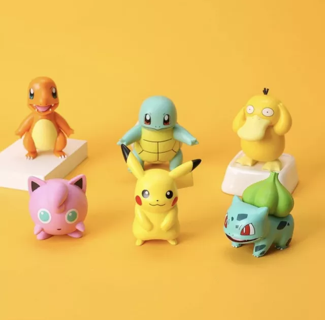 Tomy Pokemon Lure Pikachu Yadon Zenigame set fishing Slowpoke Squirtle