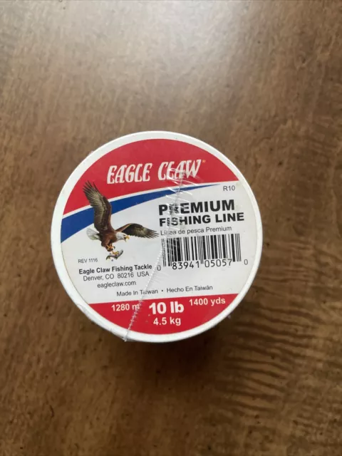 Eagle Claw Monofilament Premium Line, Clear - 15lb, 760 yards