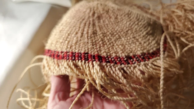 Suministros de tejido de cesta natural rojo marrón cesta parcial 2