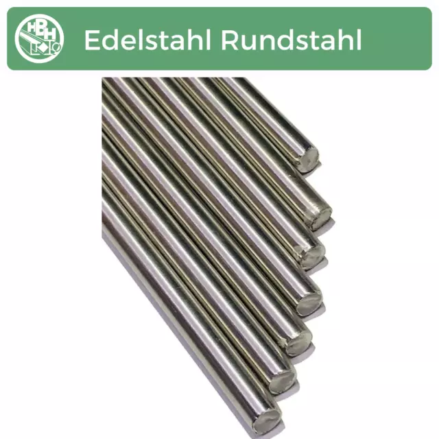 Edelstahl Rundstahl K240 rostfrei blank Rund Vollmaterial Rundeisen 1.4301 12 mm