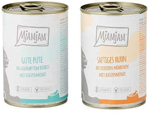 MjAMjAM - nourriture humide premium pour chats 400 g (Lot de 6) Mono mix paquet