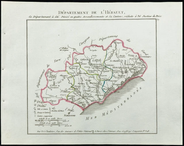 Carte du département du Morbihan division administrative de la ance