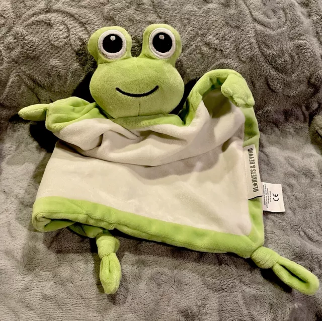 Blankets and Beyond Frog Lovey Security Blanket Baby Plush Knotty Green