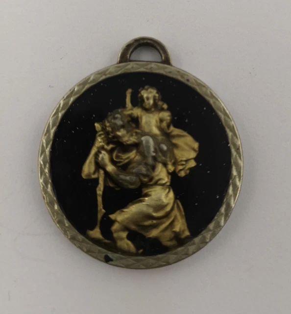 Médaille Saint-Christophe Clip Pare-soleil Voiture - Alliage Zinc Argenté - Cadeau Protection Conducteur