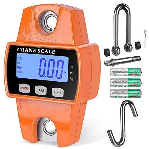 RoMech 660lb Digital Hanging Scale with Cast Aluminum Case Handheld 300Kg Min...