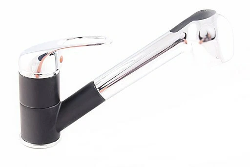 Black Chrome Modern Kitchen Mixer Sink Tap Faucet Pull Out Handheld Spray (109)