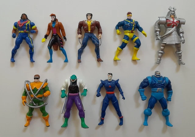 Lot of 9 Toy Biz ToyBiz Marvel Heavy Metal Heroes Spider Man X-Men Die Cast
