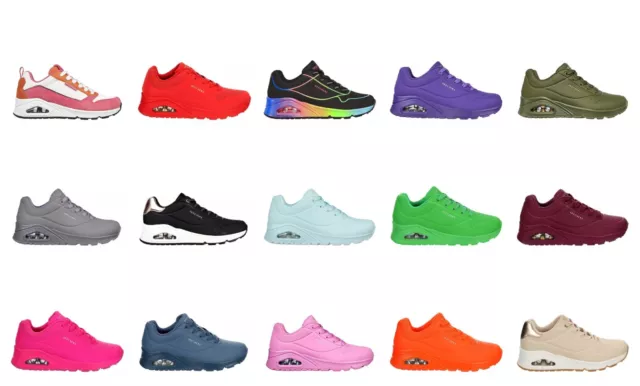 Skechers Air Uno Pop of Sunshine Low Top Women's Casual Fashion Shoes Sneaker