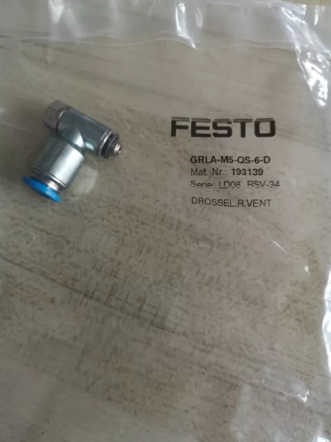 1PC NEW FESTO return orifice check valve GRLA-M5-QS-6-D 193139