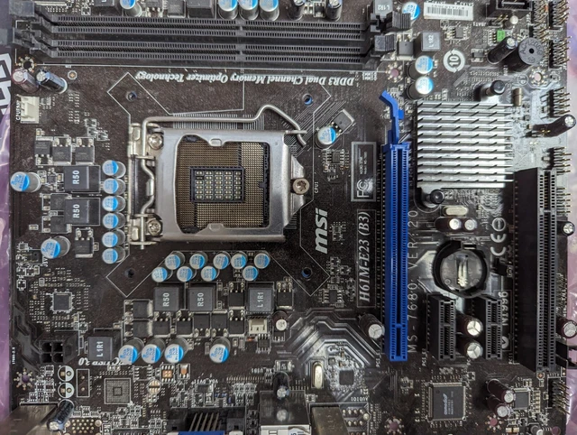 MSI H61M-E23 (B3) Micro ATX Motherboard LGA 1155 DDR3 Spares £0.99 ...
