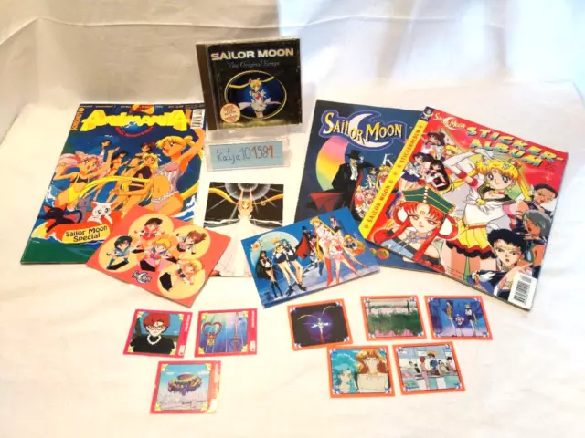 Sailor Moon Animania Postkarten Stickeralben CD The Original Songs Sammlung 90er