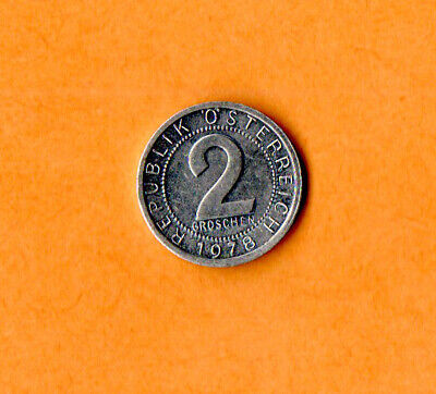 Austria Coin 2 Groschen 1978 Aluminium-magnesium 18.02mm