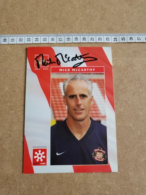Mick McCarthy - Sunderland FC - 2003-2004 signierte Vereinskarte