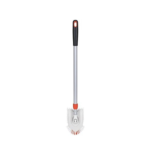 (TG. Taglia unica) OXO Good Grips-Spazzola per piastrelle e vasca da bagno, allu