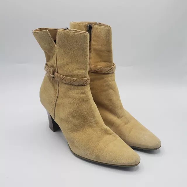 Liz Claiborne Boots Women's 8.5 Heeled Mid Calf Tan